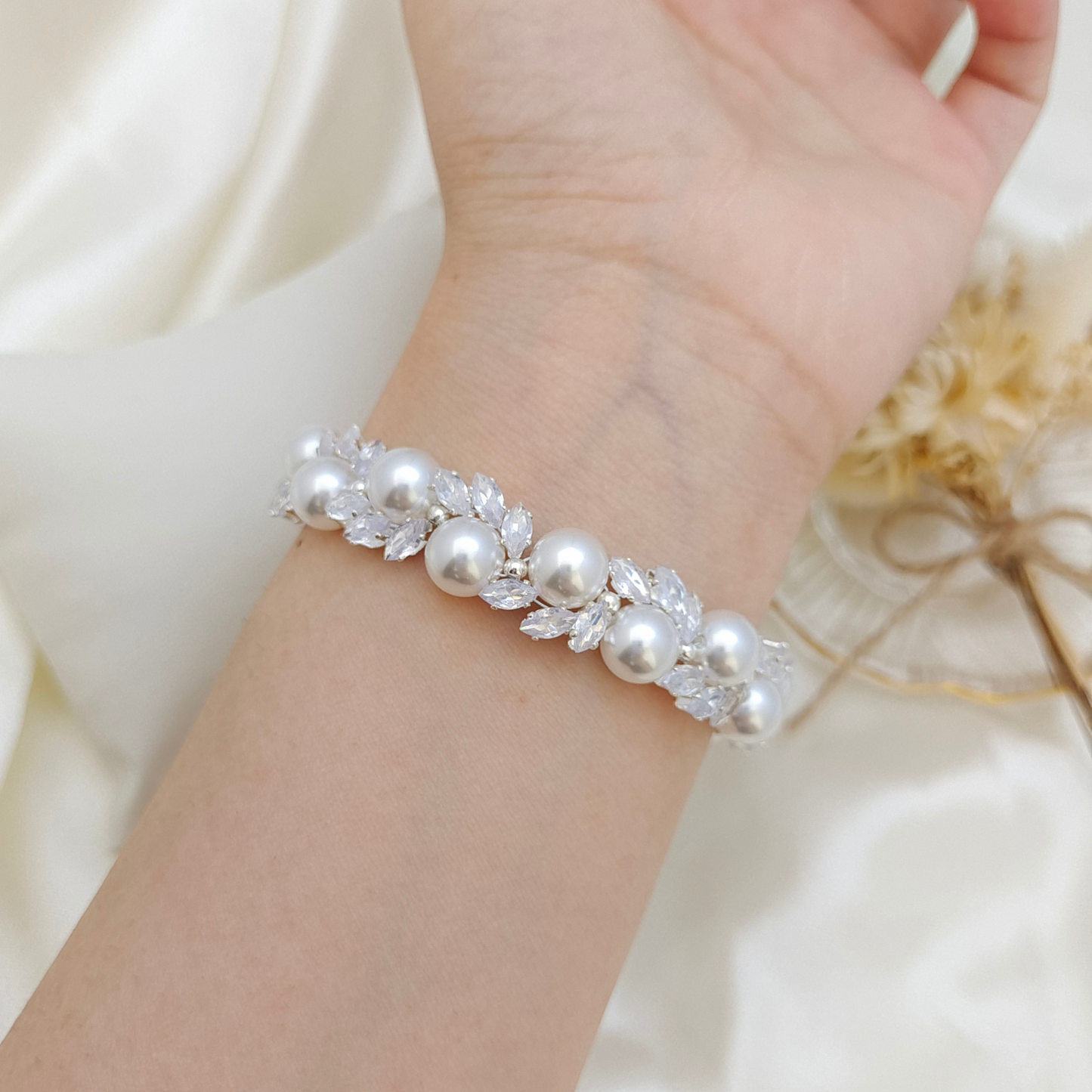 No.60 Angel’s Feather DIY Bracelet Kit | Marquise Zircon & Pearl | Includes Tutorial