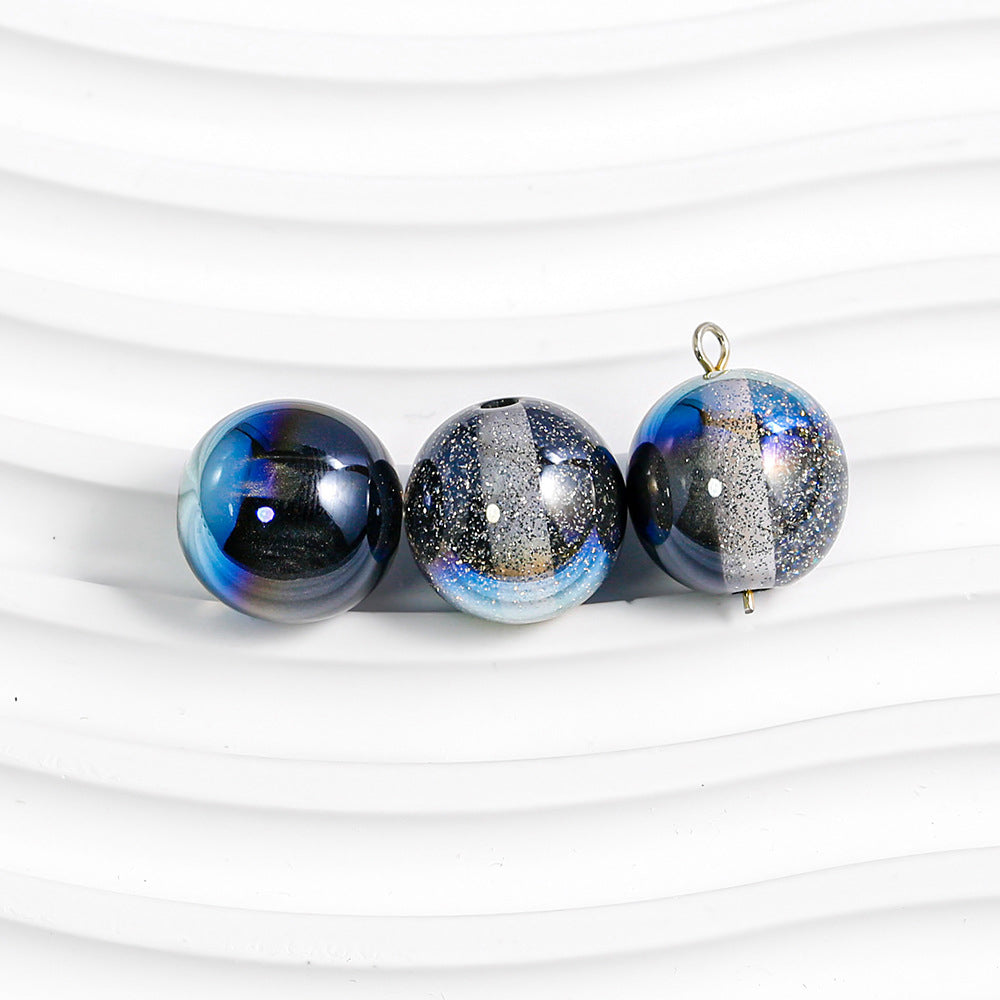 Round Beads - Galaxy Splatter Series