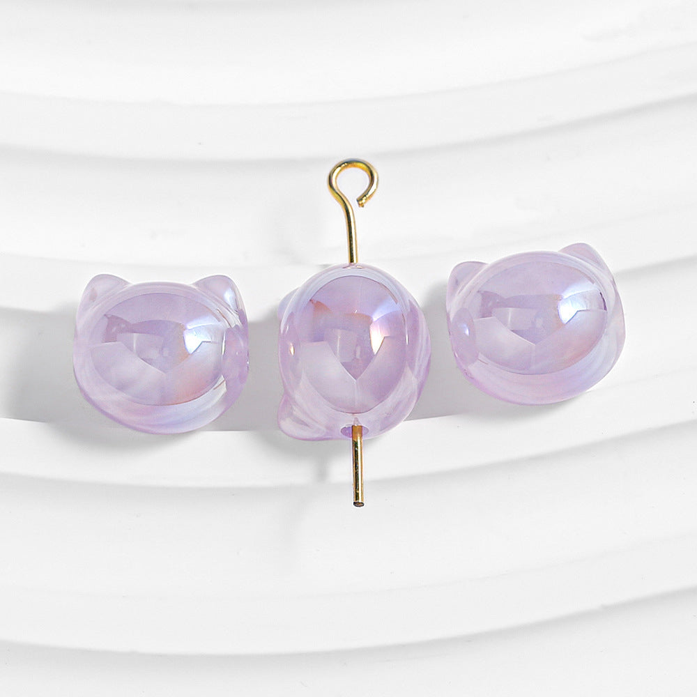 Cat Head Beads - Mabe Mist Fantasia Series