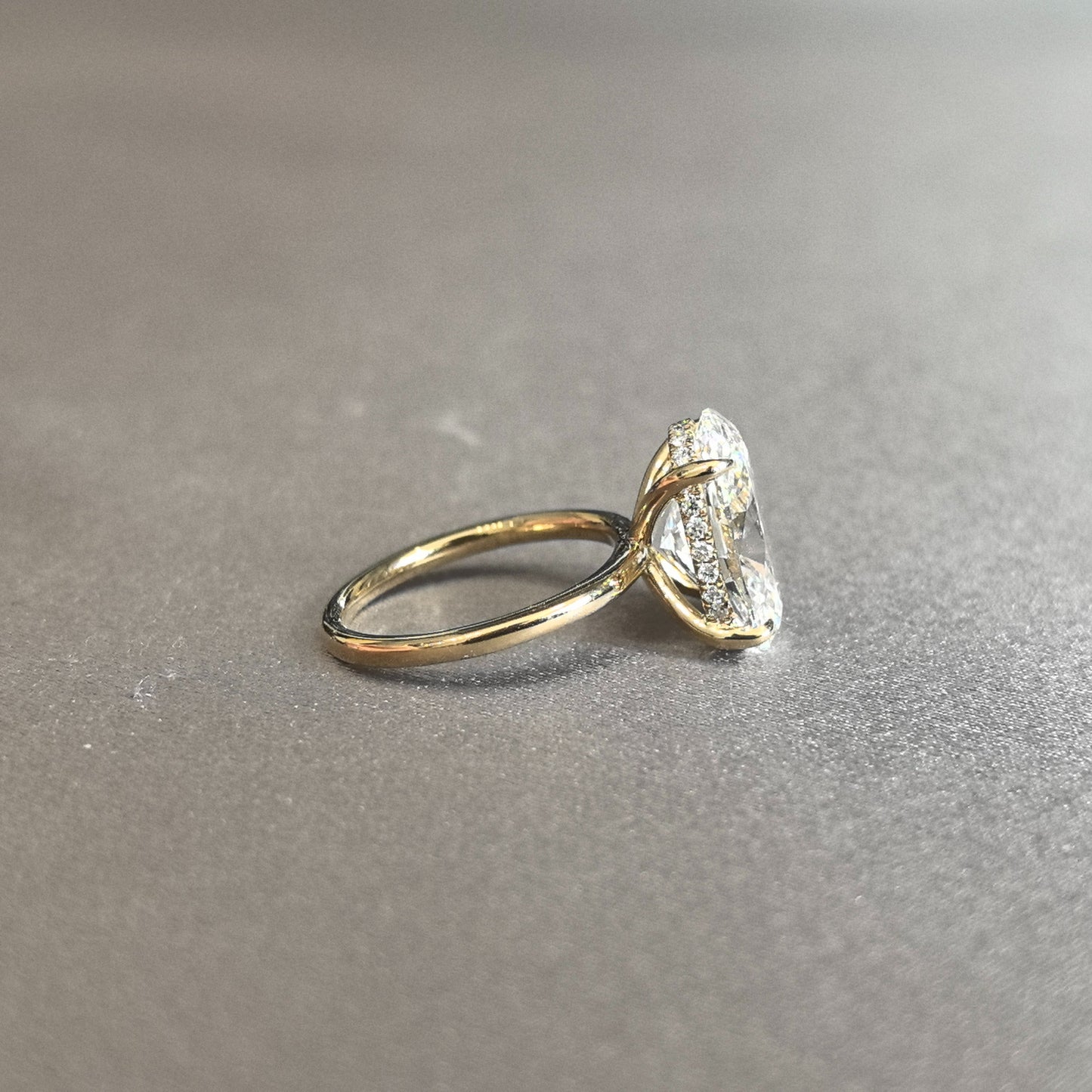 Oval Cut Lab Diamond Ring | Hidden Halo Design | Timeless Solitaire | Understated Luxury