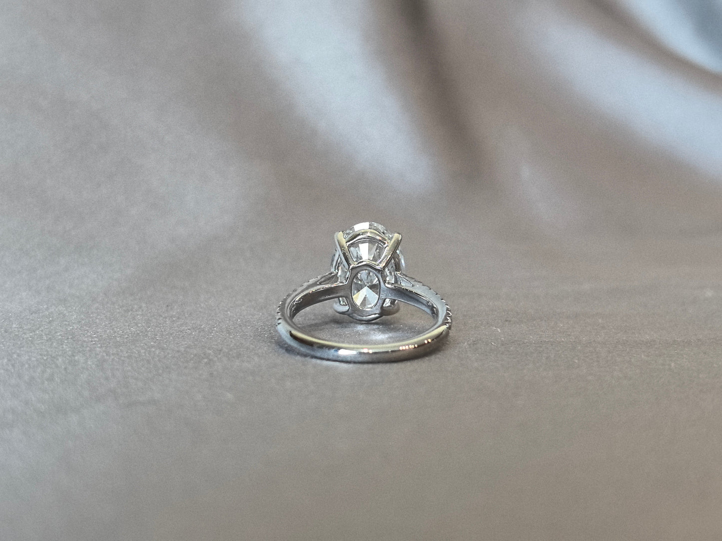 Oval Cut Half Eternity Ring | Continuous Elegance | Versatile Stacking Band | Lab-Grown Diamonds