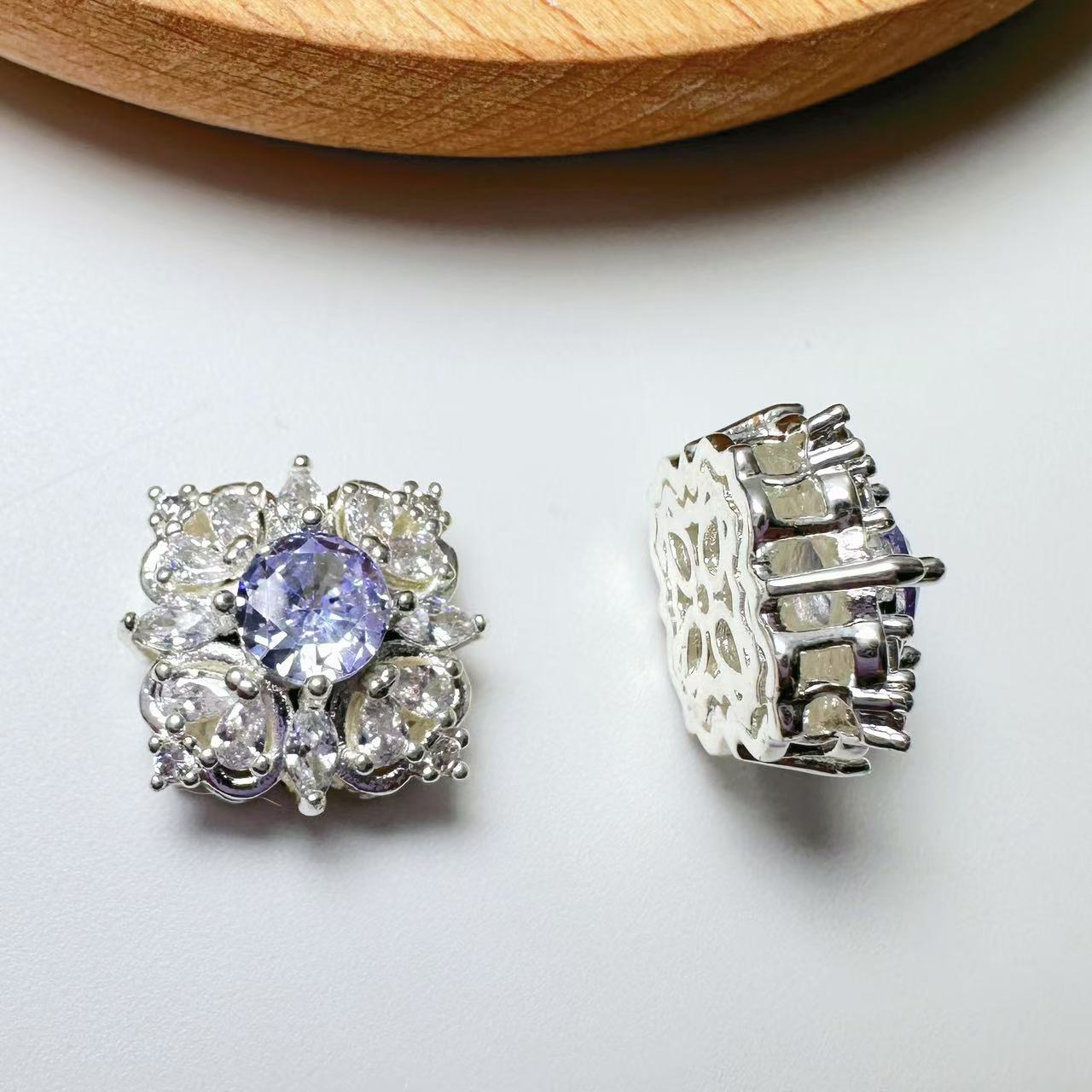 Square CZ Spacer Bead