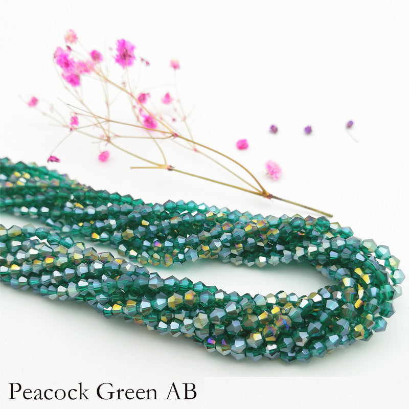 10 Strands 5/6/8mm Bicone Crystal Beads