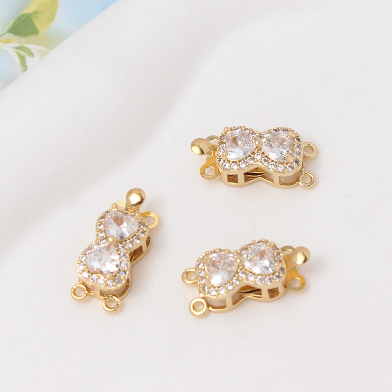 Peanut CZ Closure with Single/Double Row