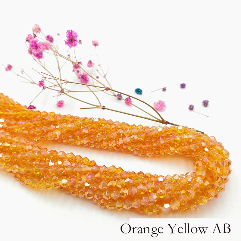 10 Strands 2/3/4mm Bicone Crystal Beads