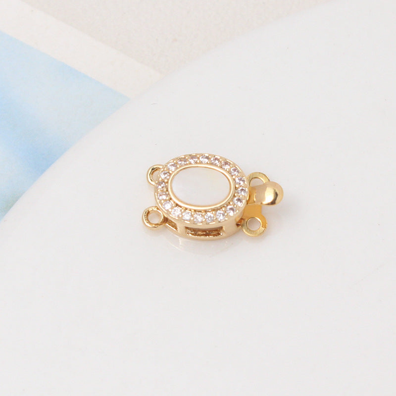 Double-Row Gold-Plated Shell Clasp