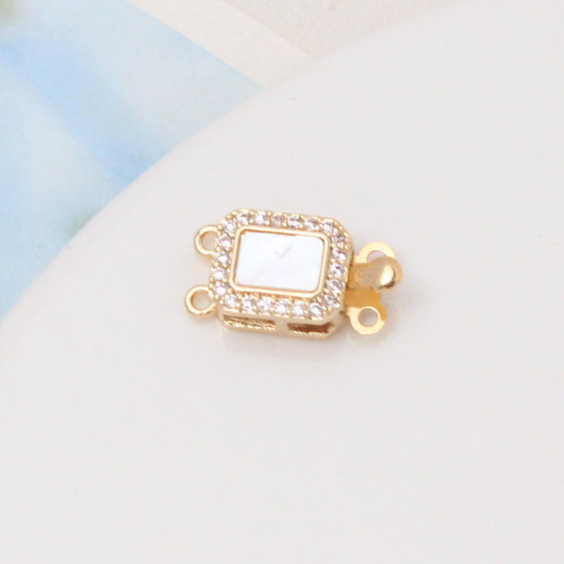 Double-Row Gold-Plated Shell Clasp