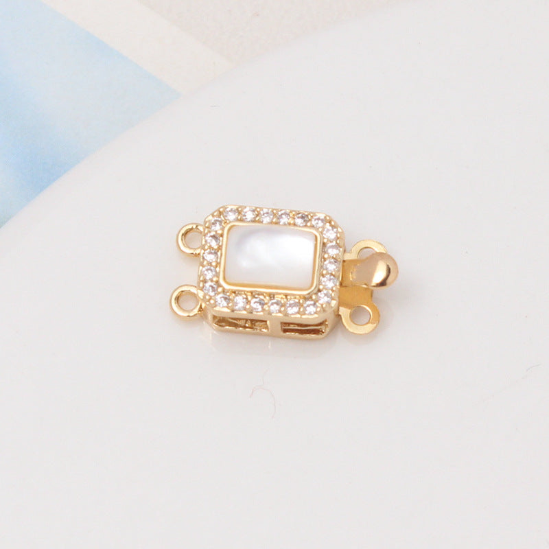 Double-Row Gold-Plated Shell Clasp