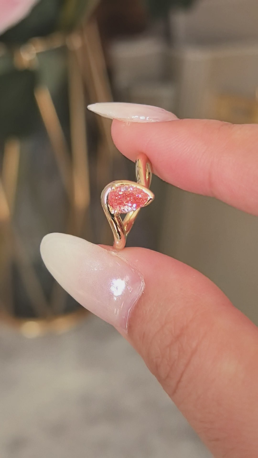 0.40ct Pink Pear Lab-Grown Diamond Pinky Ring