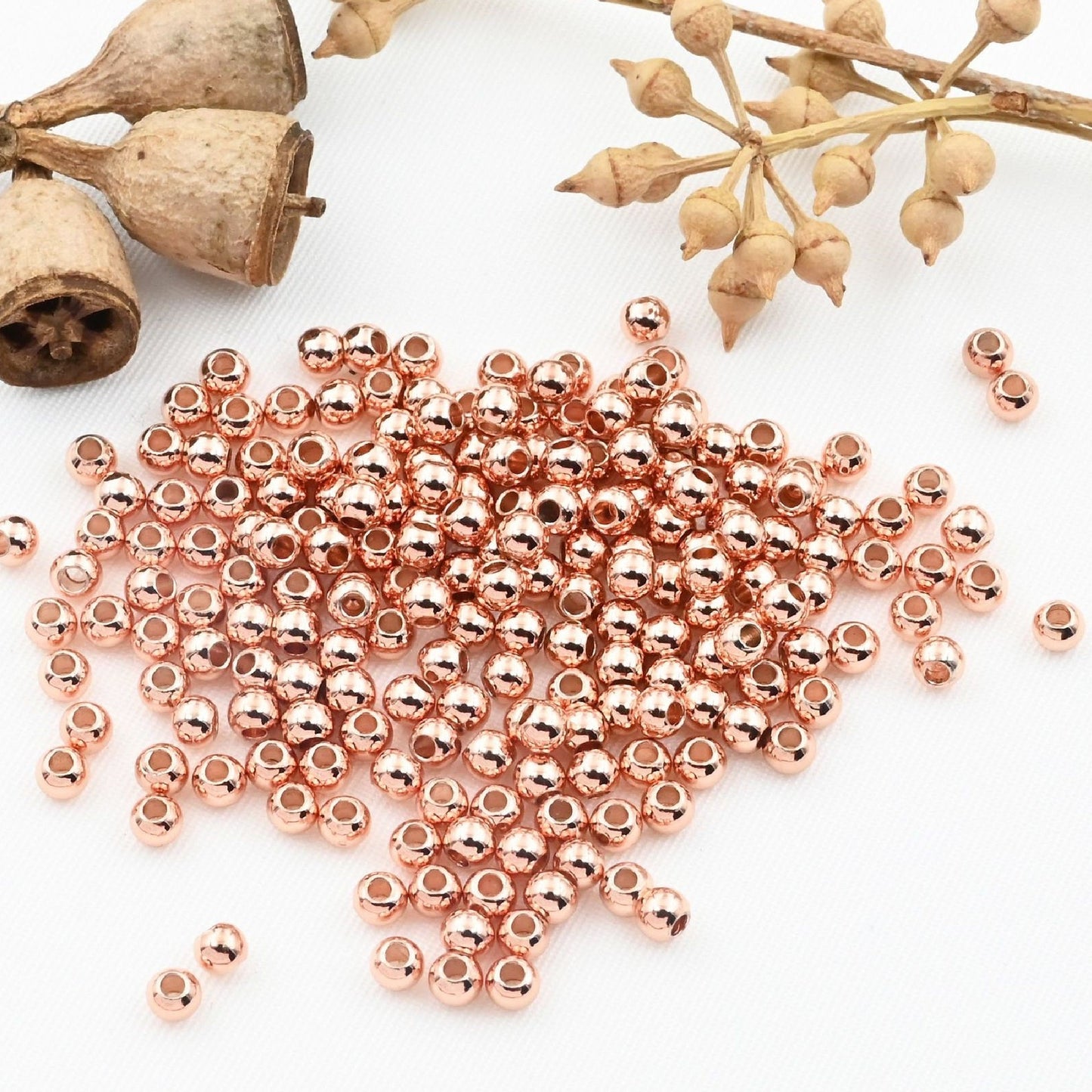 100pcs Smooth Spacer Beads