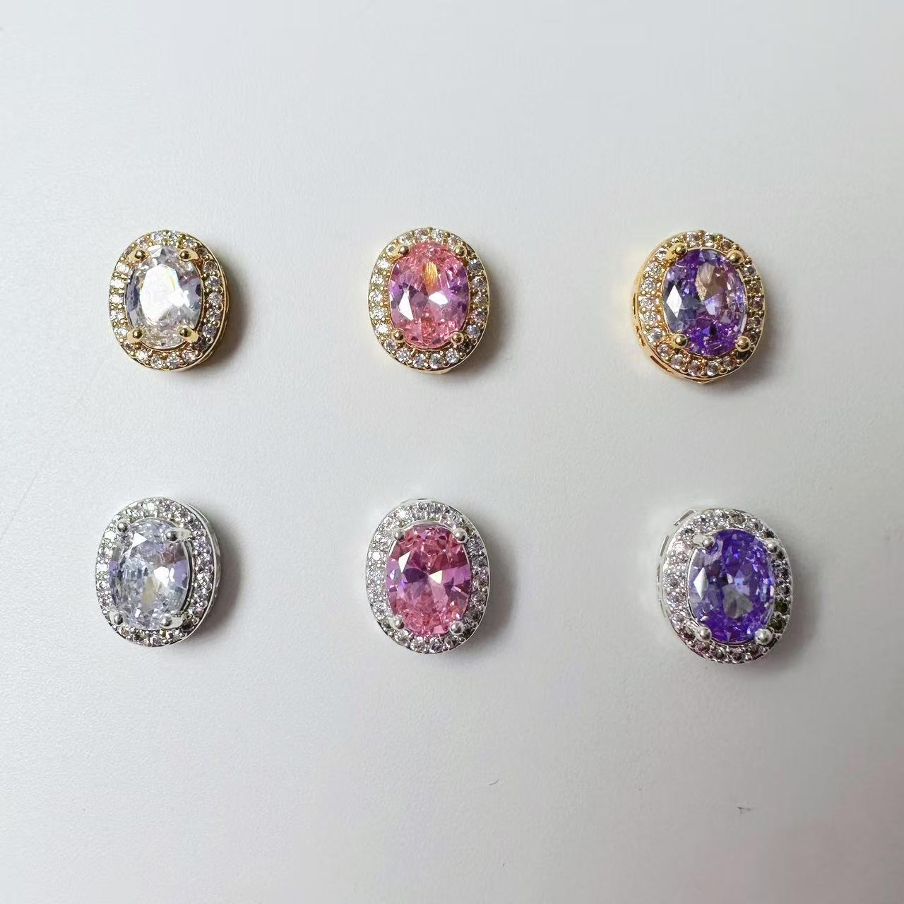 Oval Cut CZ Spacer Bead