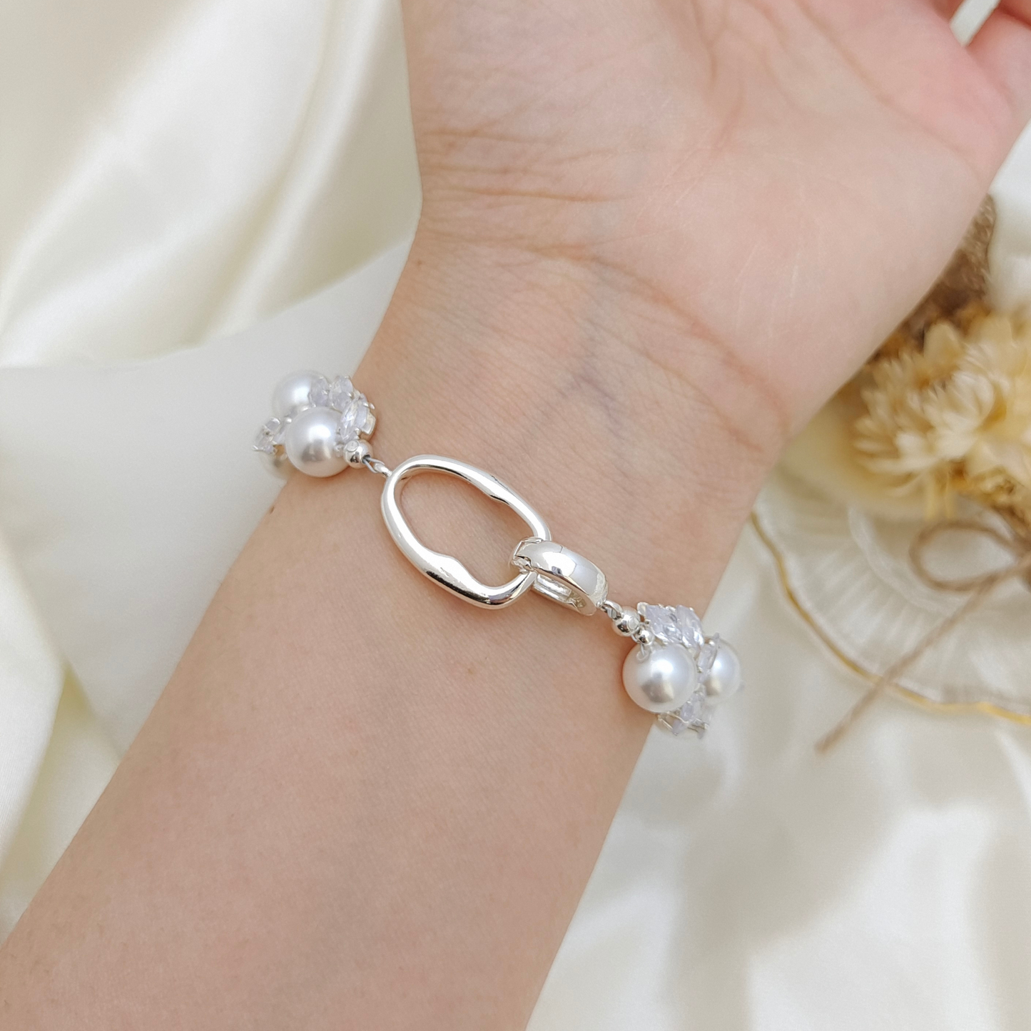 No.60 Angel’s Feather DIY Bracelet Kit | Marquise Zircon & Pearl | Includes Tutorial