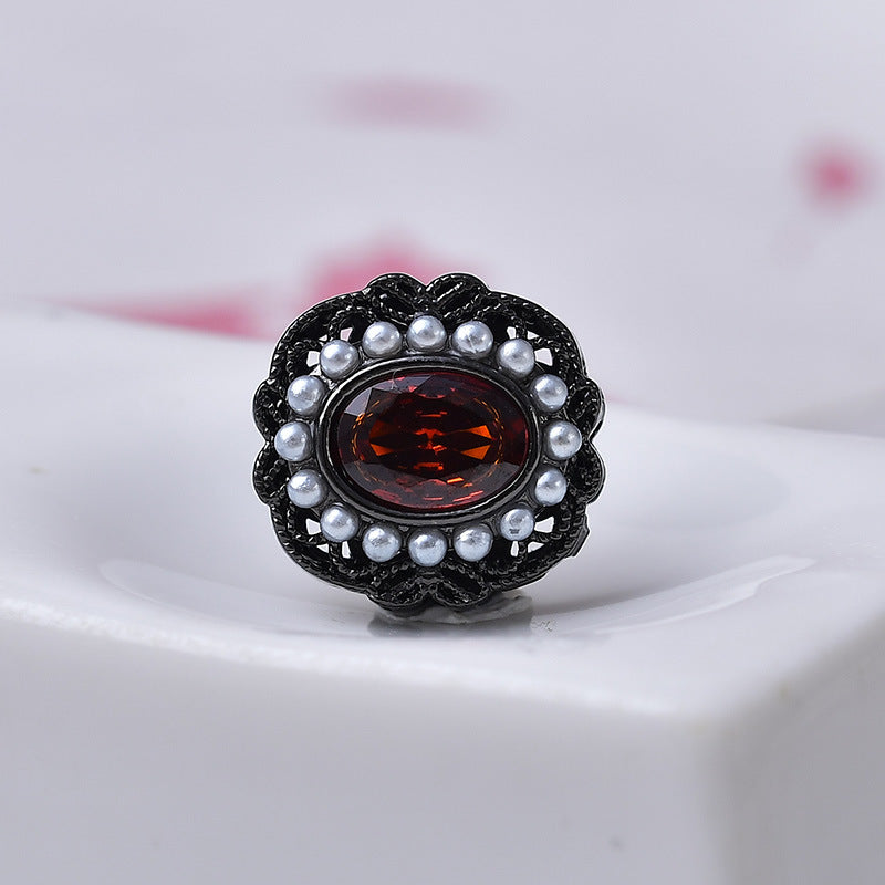 Round CZ Spacer with Pearl