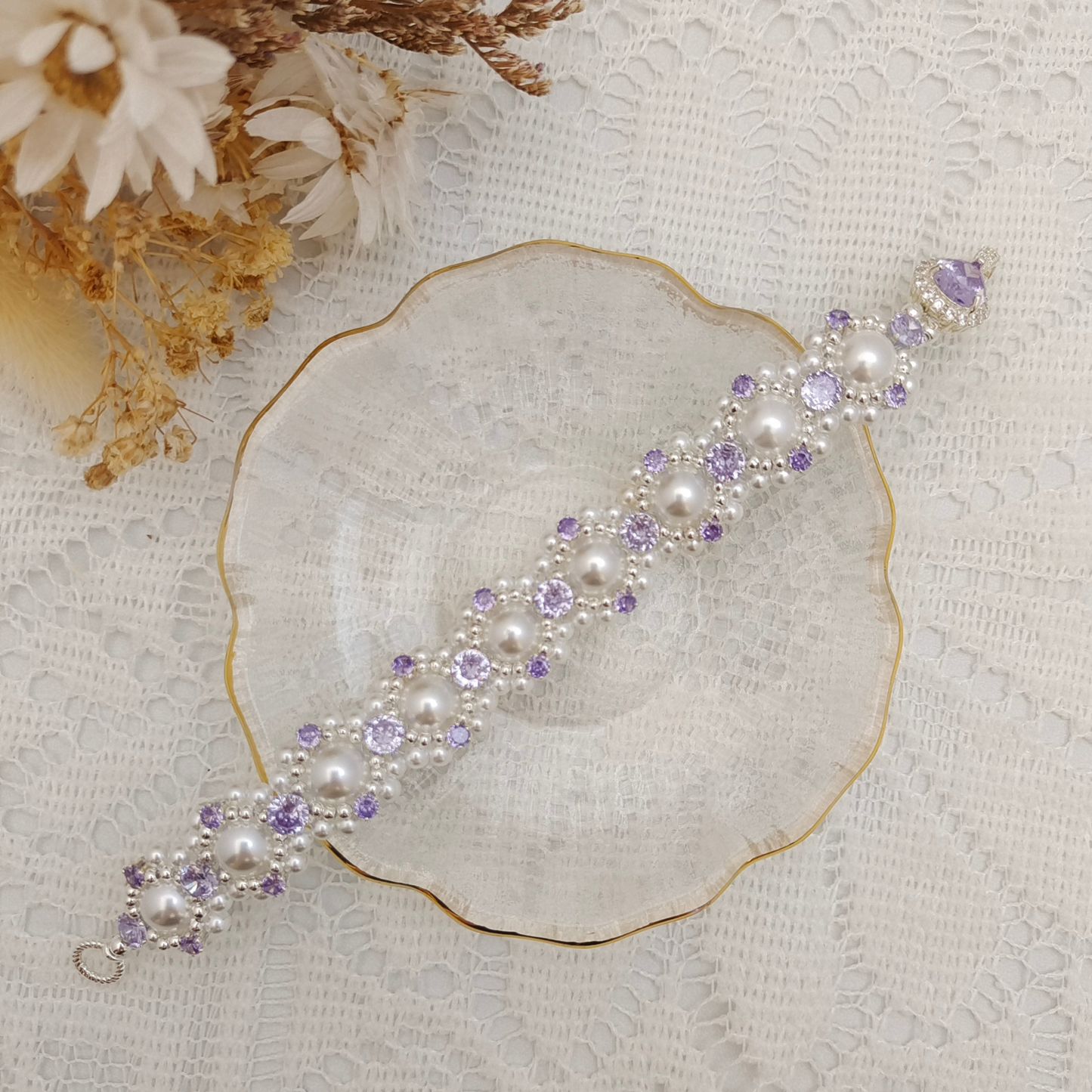 No.63 LinaBelle Inspired Premium DIY Bracelet Kit | Gold, Pink & Pearl | Includes Video Tutorial