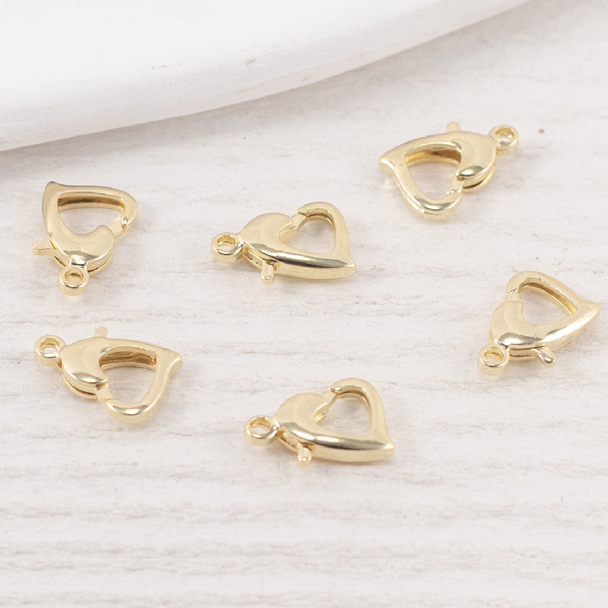 10pcs Alloy Heart Shape Lobster Clasps