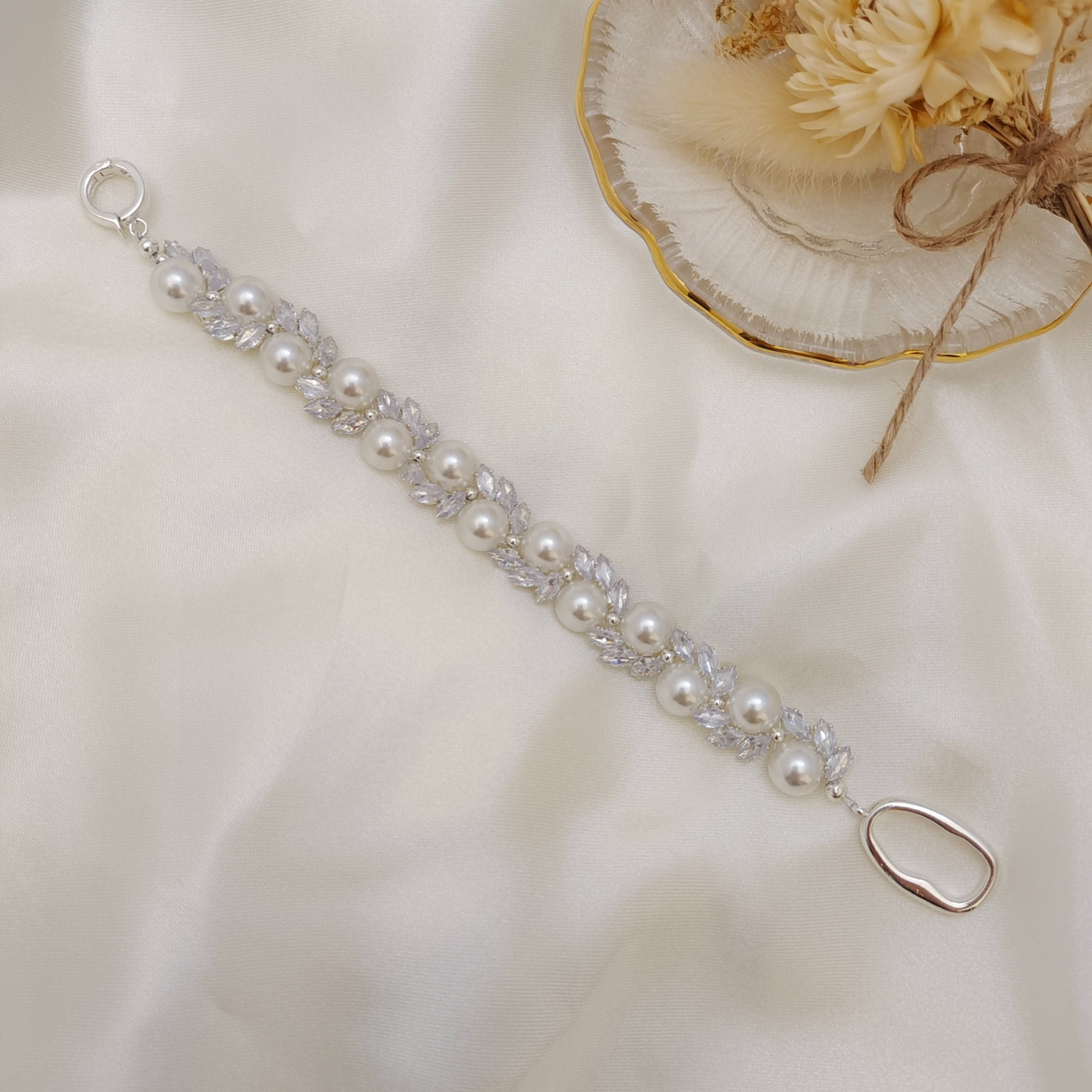 No.60 Angel’s Feather DIY Bracelet Kit | Marquise Zircon & Pearl | Includes Tutorial