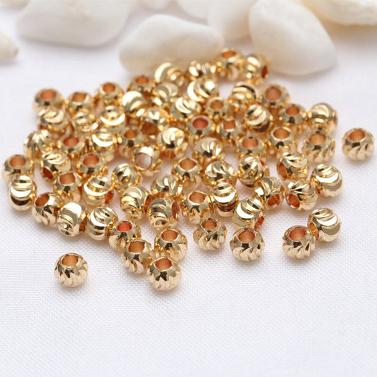 Round Pumpkin Shape Spacer Beads
