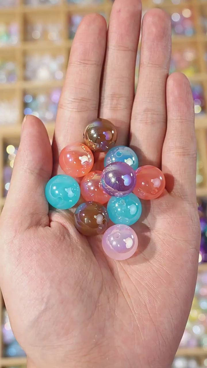 Round Beads - Jelly Raindrop Series