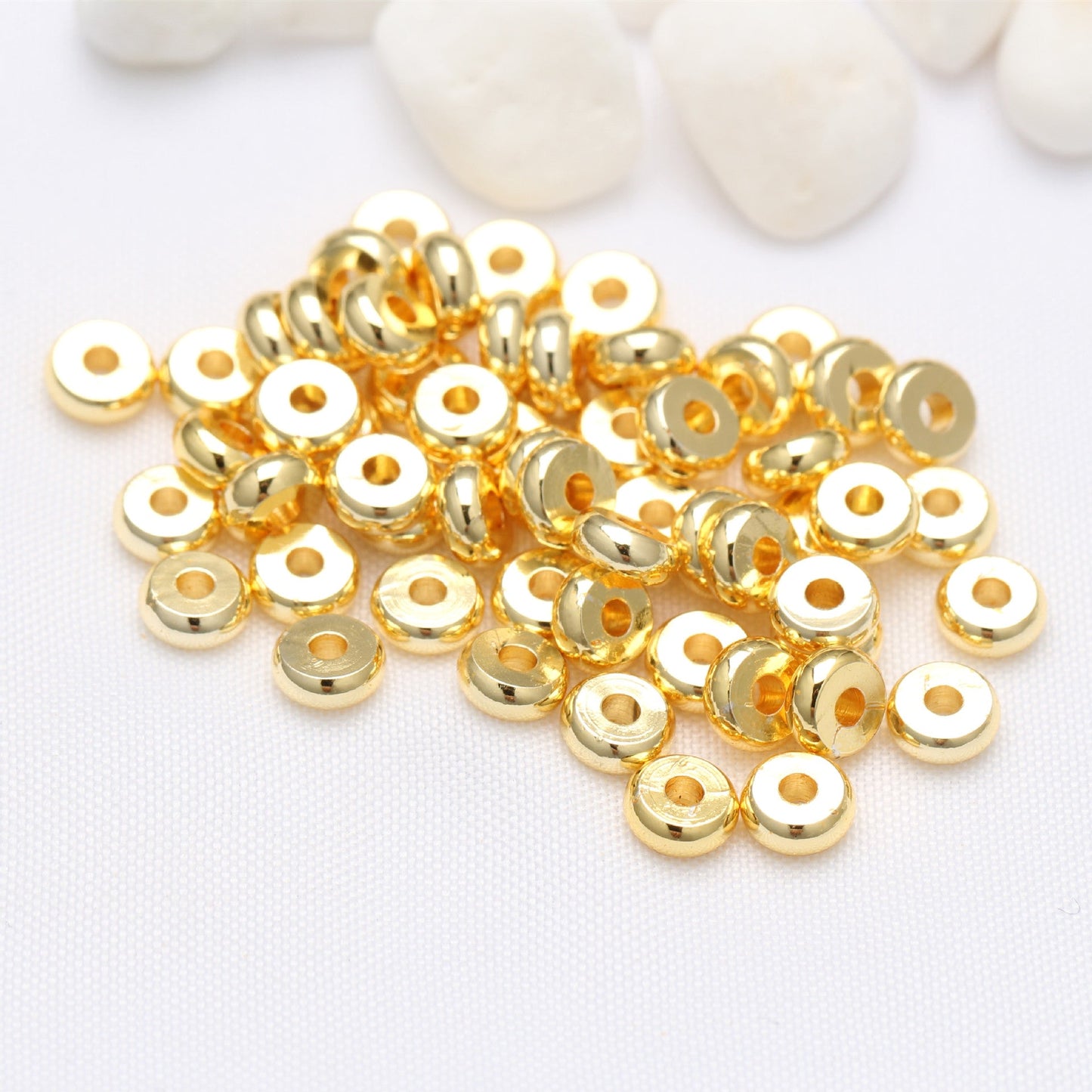 Wheel Shape Smooth Spacer Beads