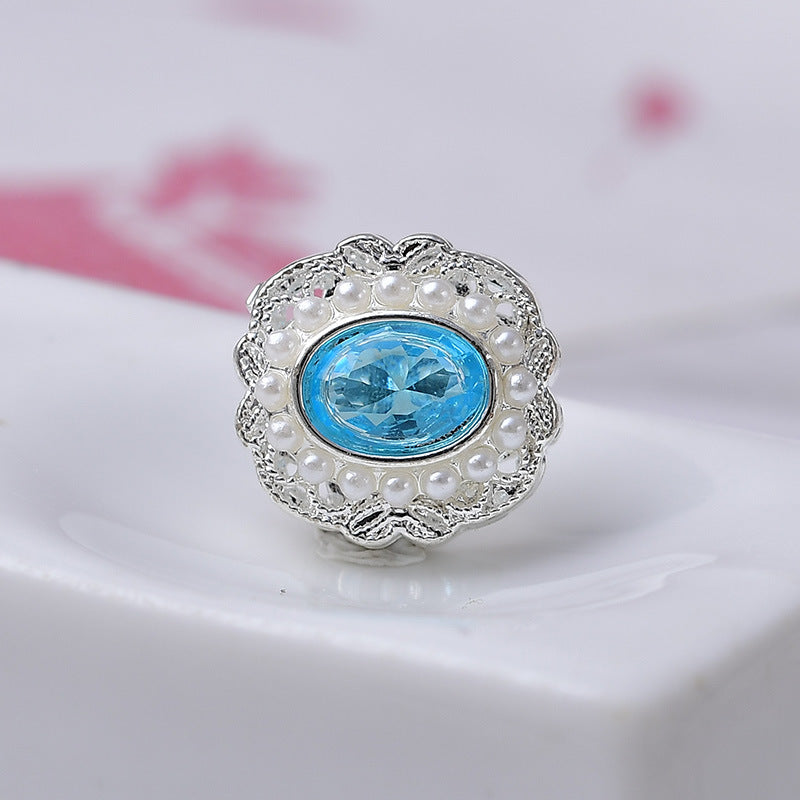 Round CZ Spacer with Pearl