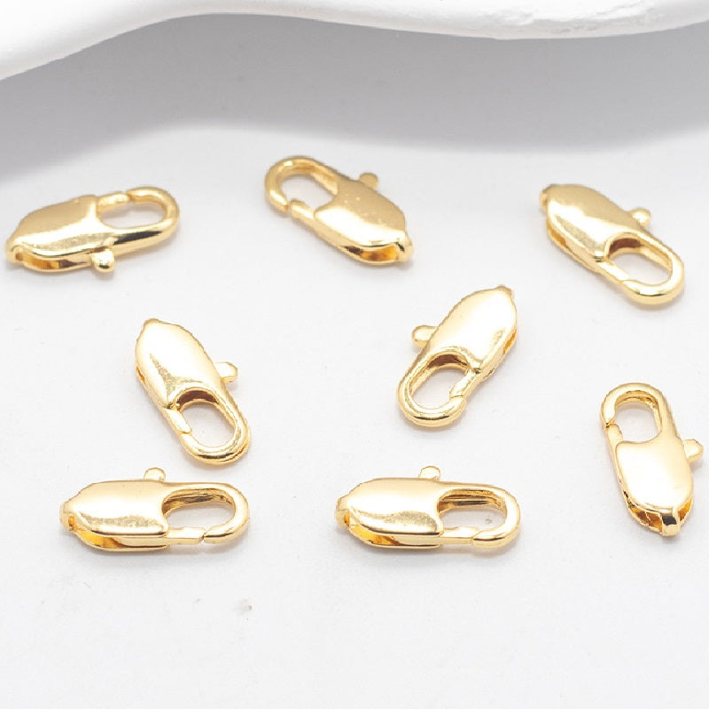 10pcs Plated Brass Lobster Clasps