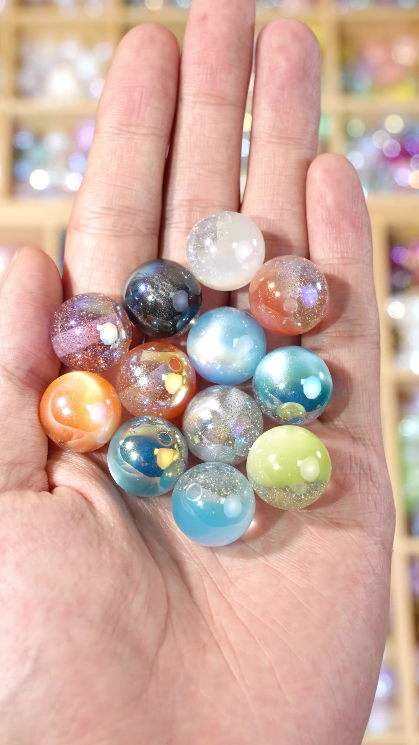 Round Beads - Galaxy Splatter Series