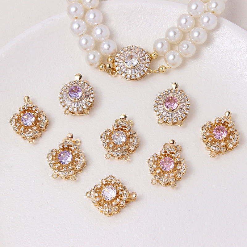 Camellia & Round Double Row Closure