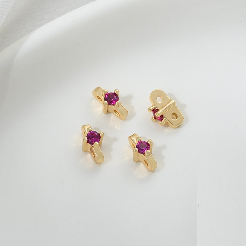 Double Hole Spacer with Zircon