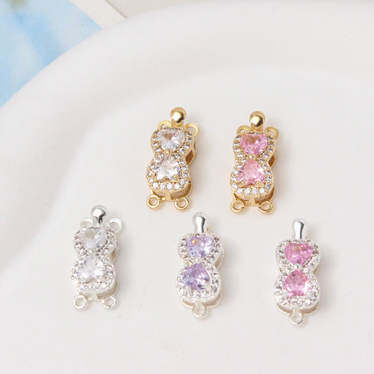 Peanut CZ Closure with Single/Double Row