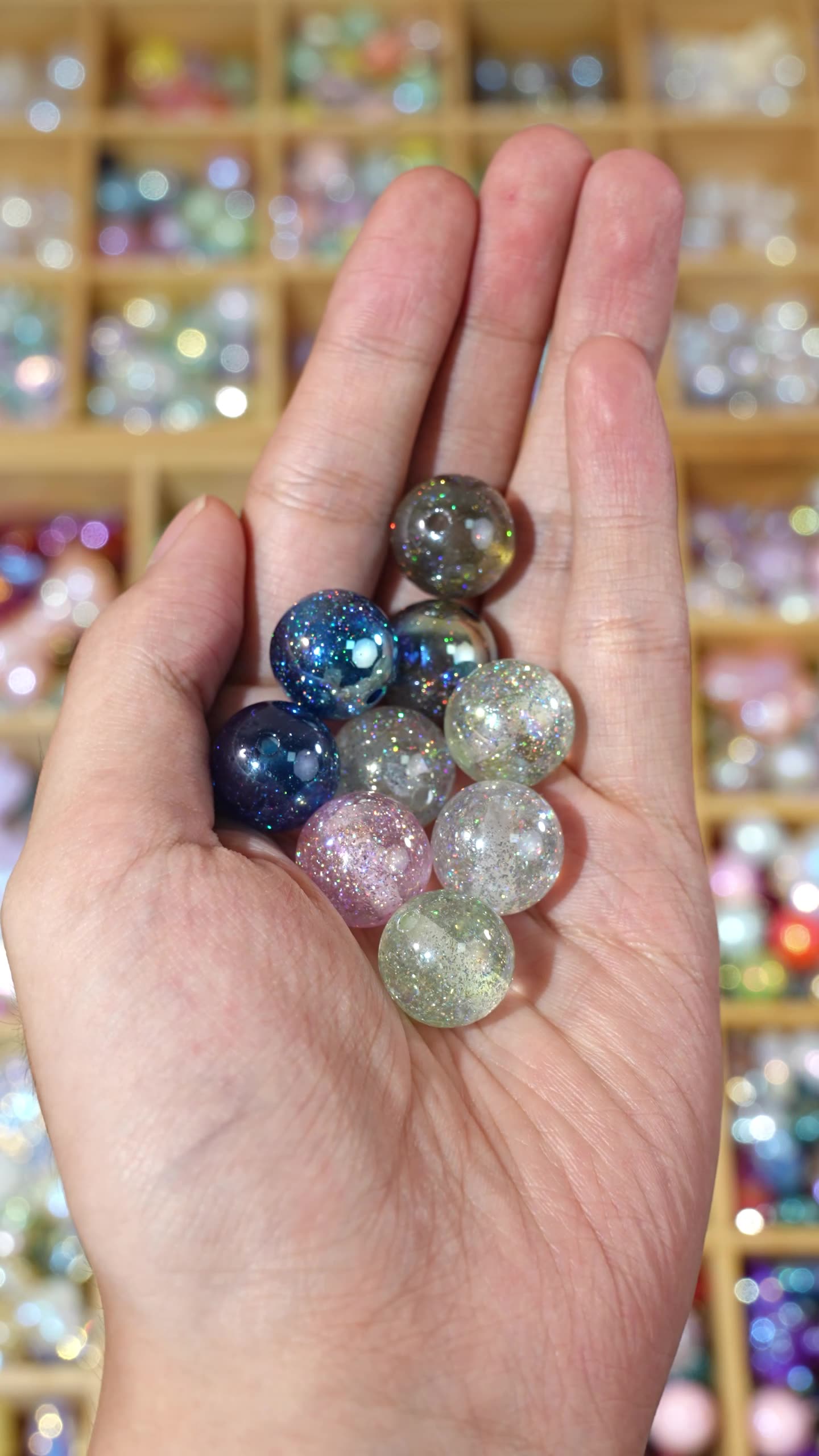 Round Beads - Holographic Laser Series