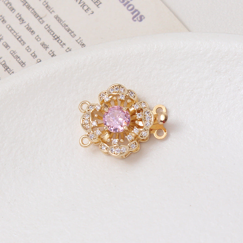 Camellia & Round Double Row Closure