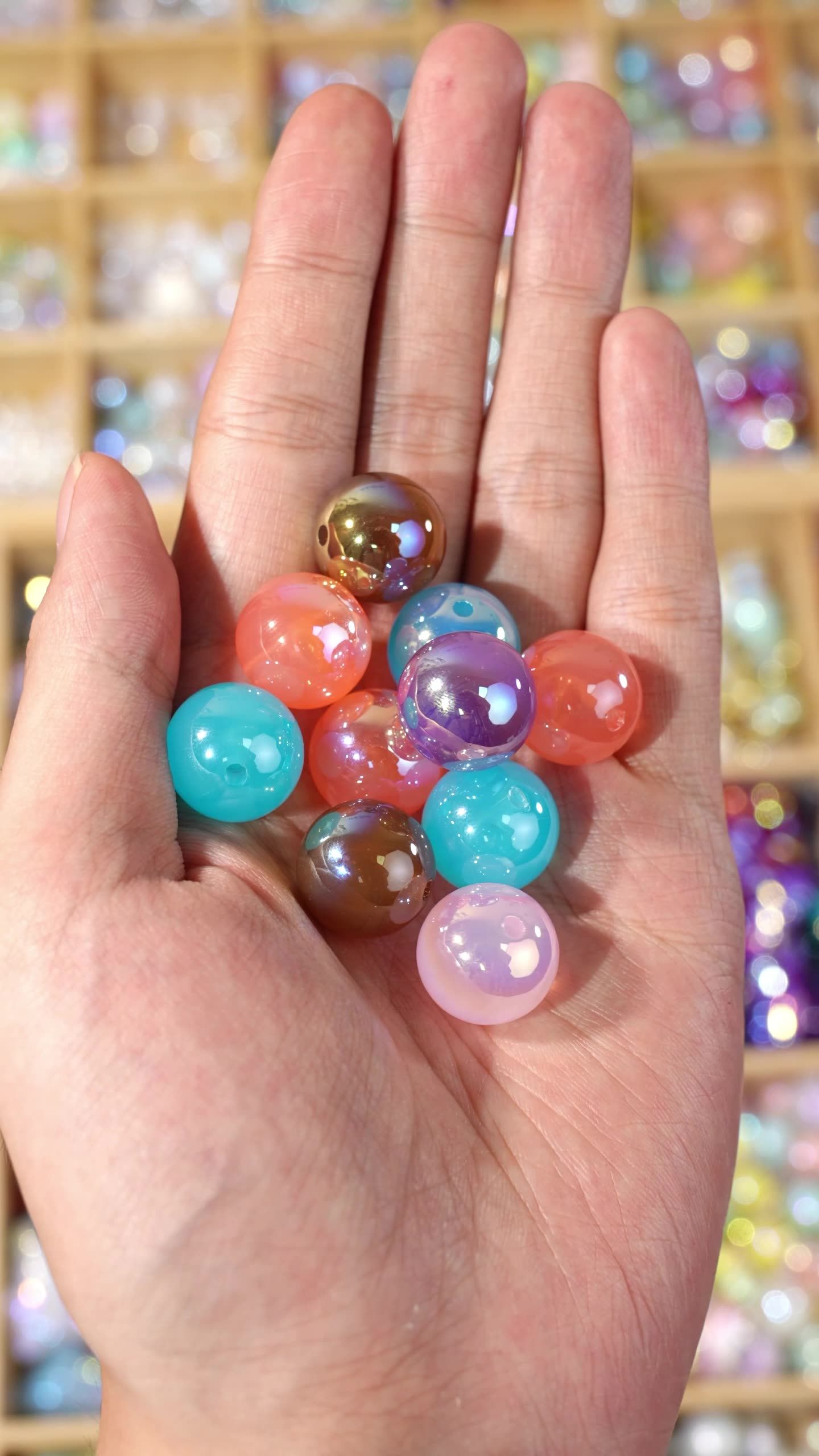 Round Beads - Jelly Raindrop Series