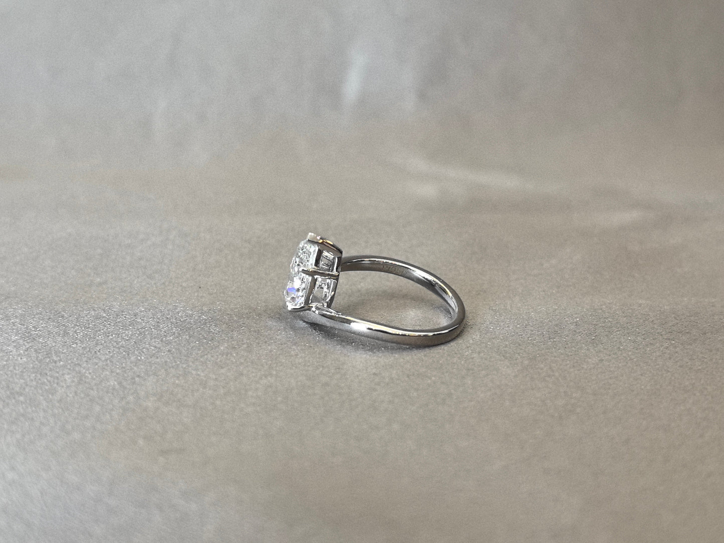 Pear Cut Lab Diamond Ring | Twisted Band | Minimalist Design | 14K Gold