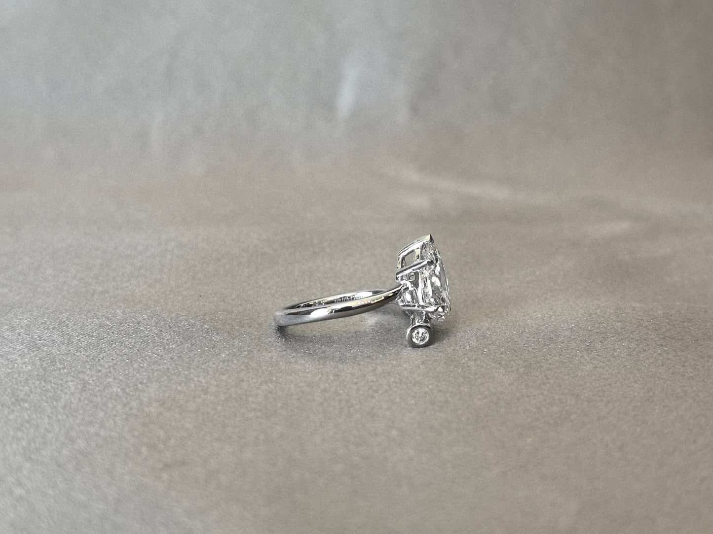 Pear Cut Lab Diamond Ring | Twisted Band | Minimalist Design | 14K Gold