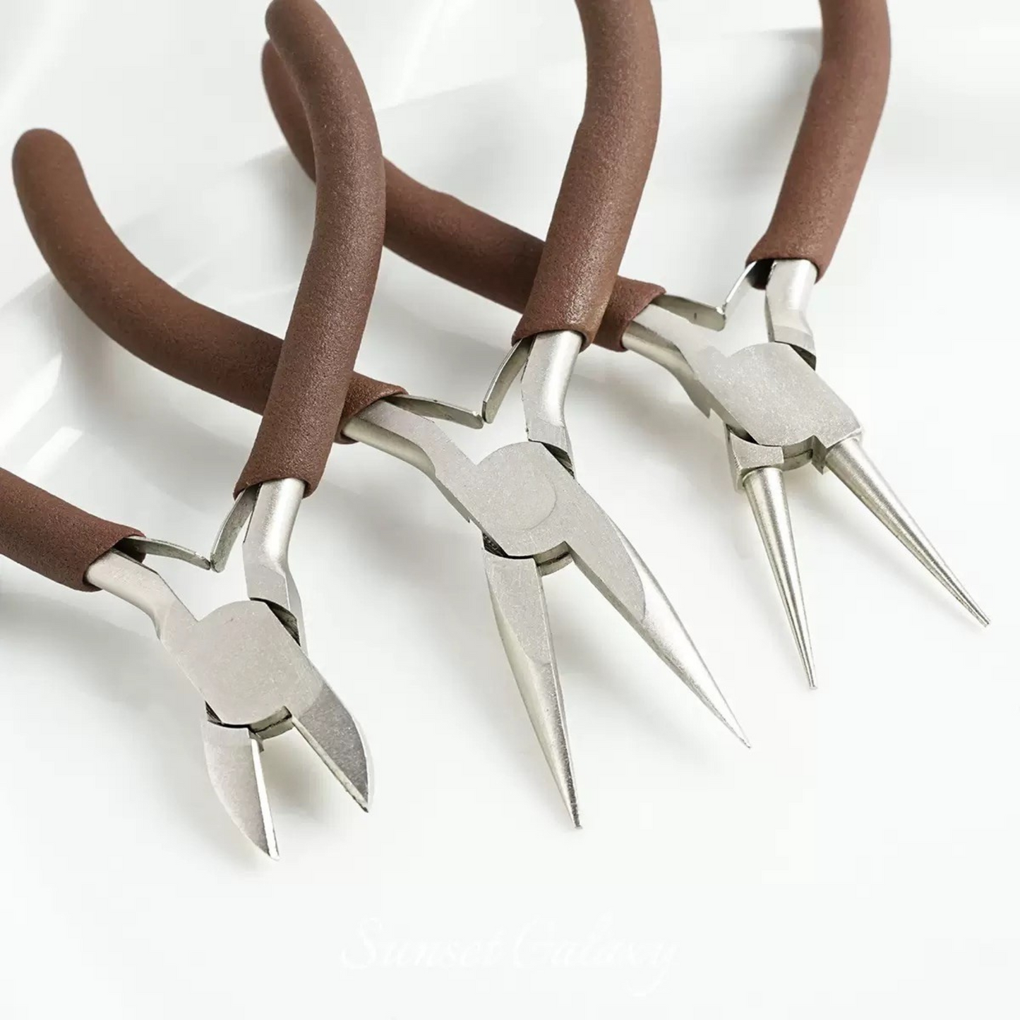 Essential Jewelry Pliers Set – Round Nose, Chain Nose & Cutter Pliers for DIY Bracelets, Necklaces & Earrings