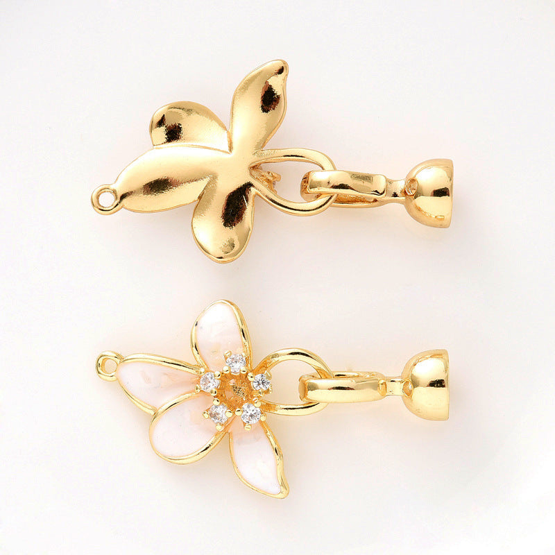 Enamel Petal Clasp Set