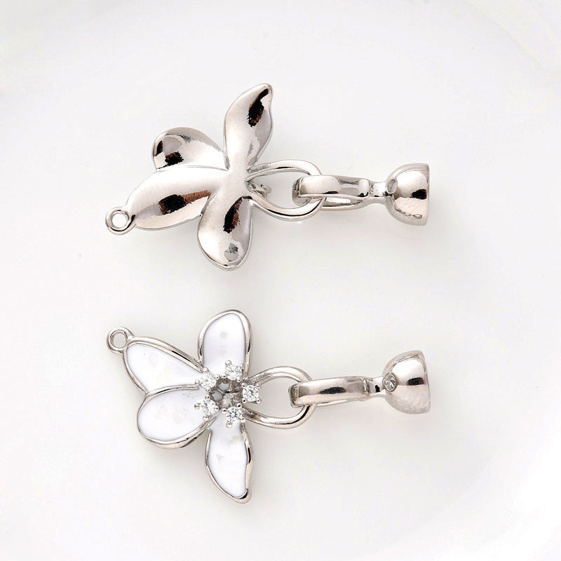 Enamel Petal Clasp Set