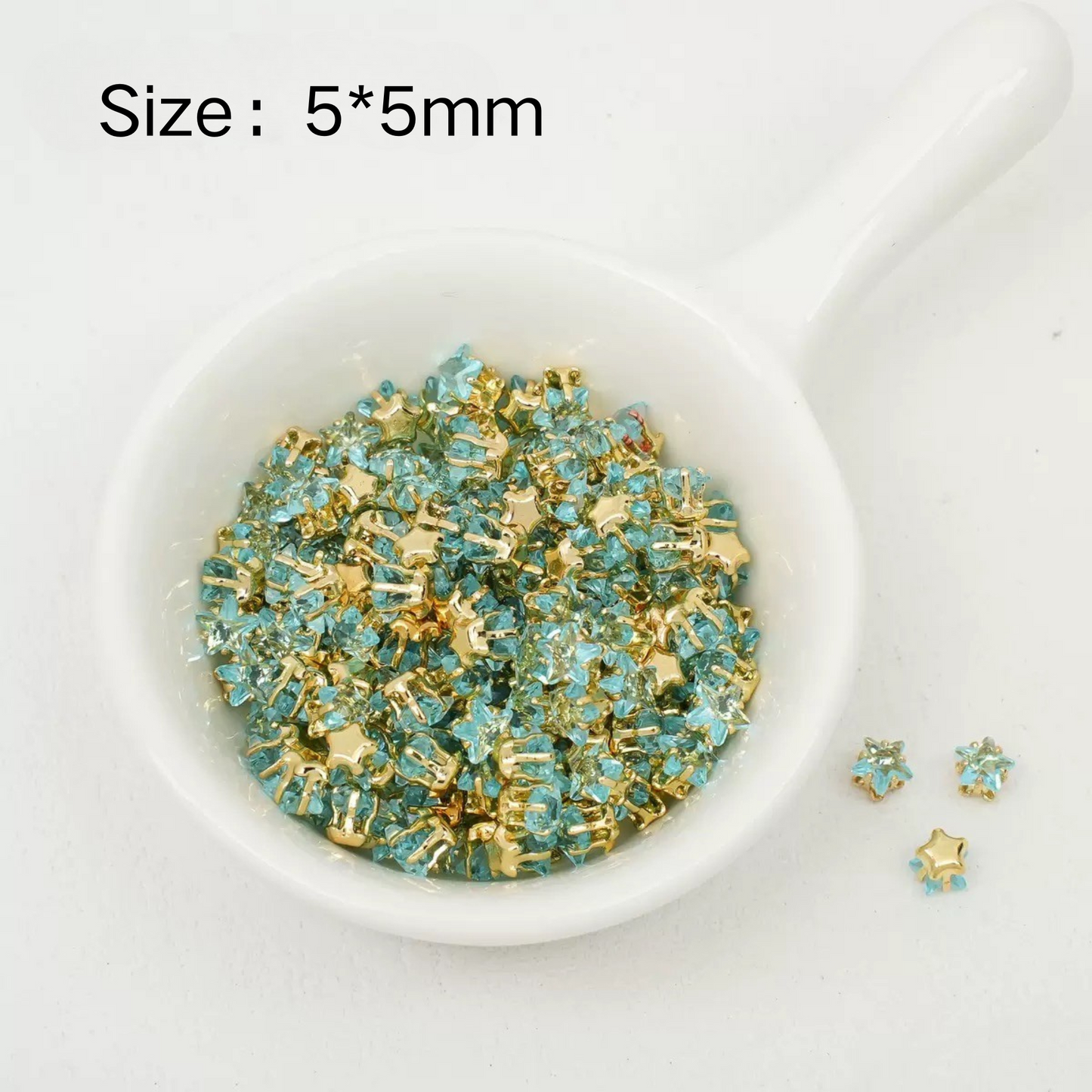 【A23】50pcs Star-Shaped CZ Spacer Beads – Gold -Plated, High-Color-Fast, 4mm/5mm DIY Jewelry Charms