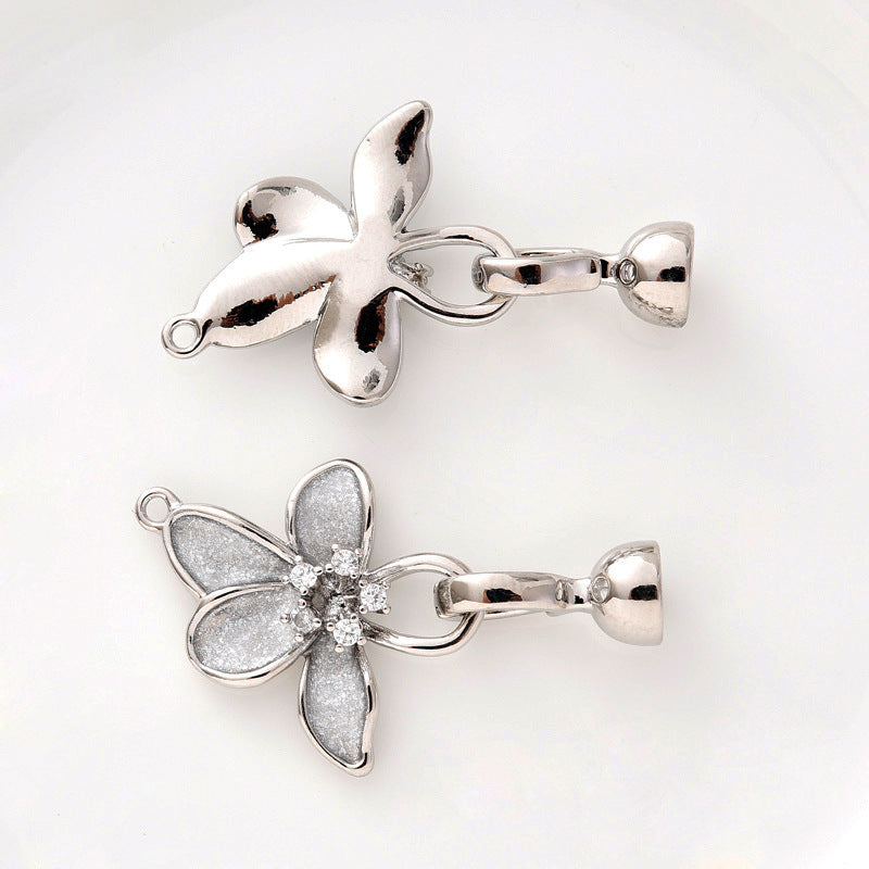 Enamel Petal Clasp Set