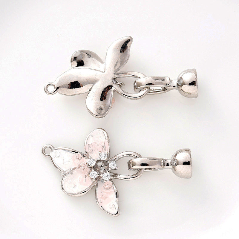 Enamel Petal Clasp Set