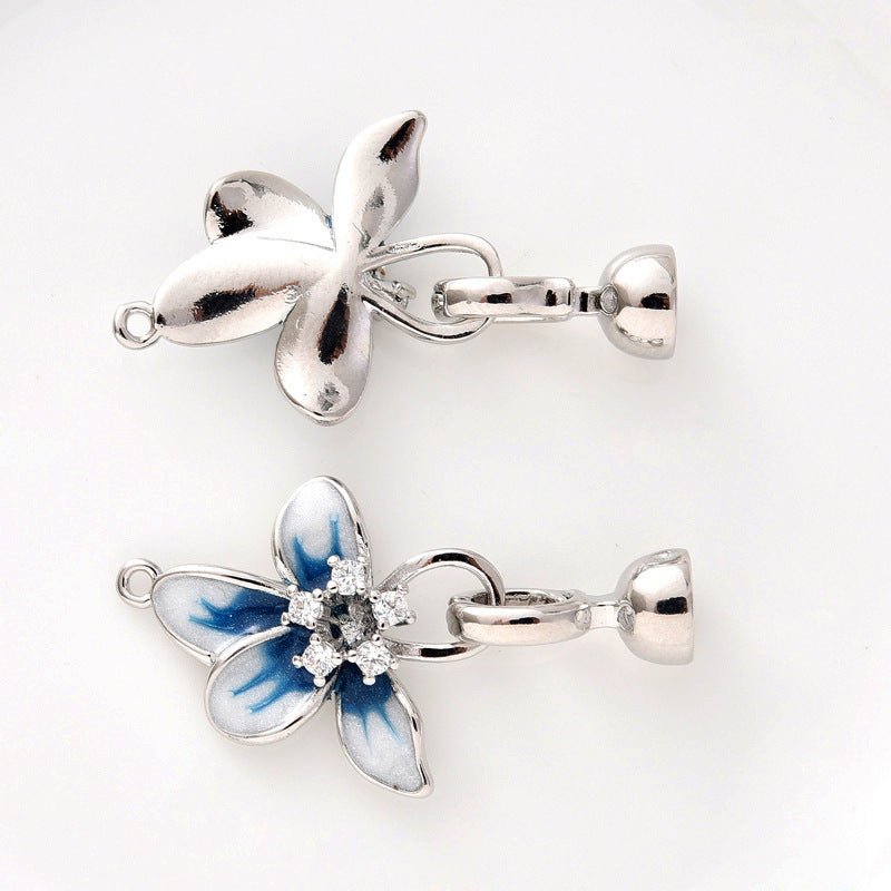 Enamel Petal Clasp Set