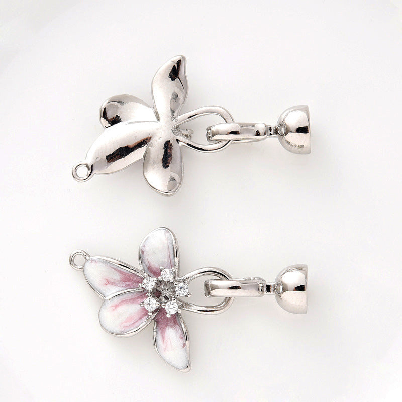 Enamel Petal Clasp Set