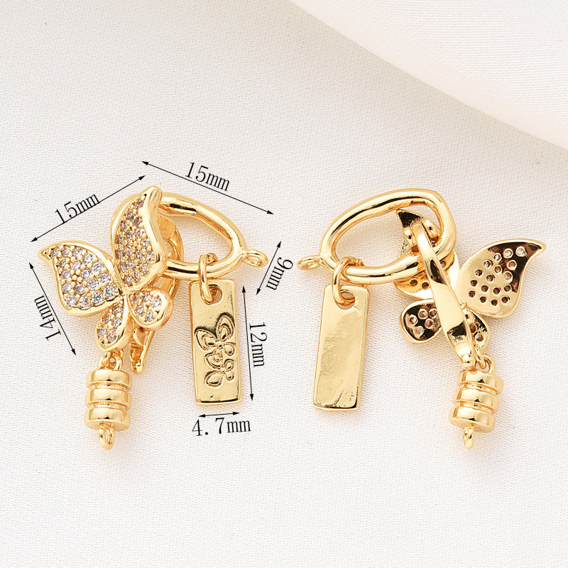 Lobster Clasp Set with Buttefly