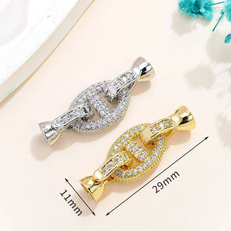 Rhinestone Paved Interlocking Connectors
Clasp Set