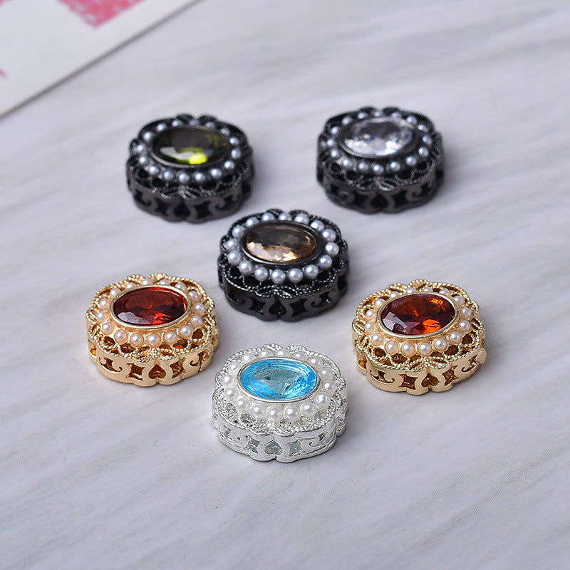 Round CZ Spacer with Pearl