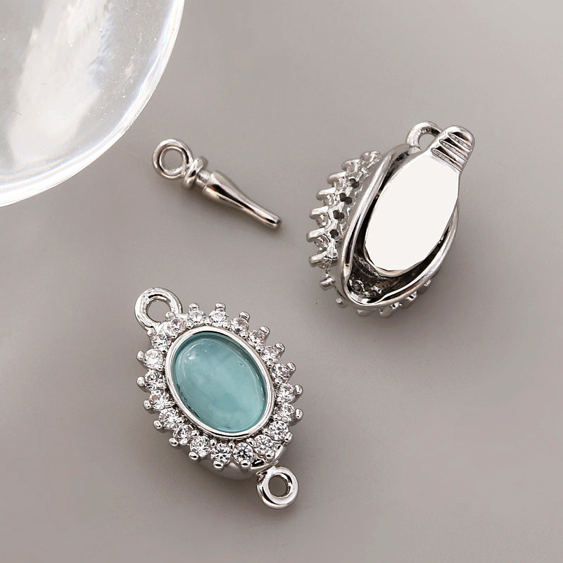Aquamarine Clasp Set