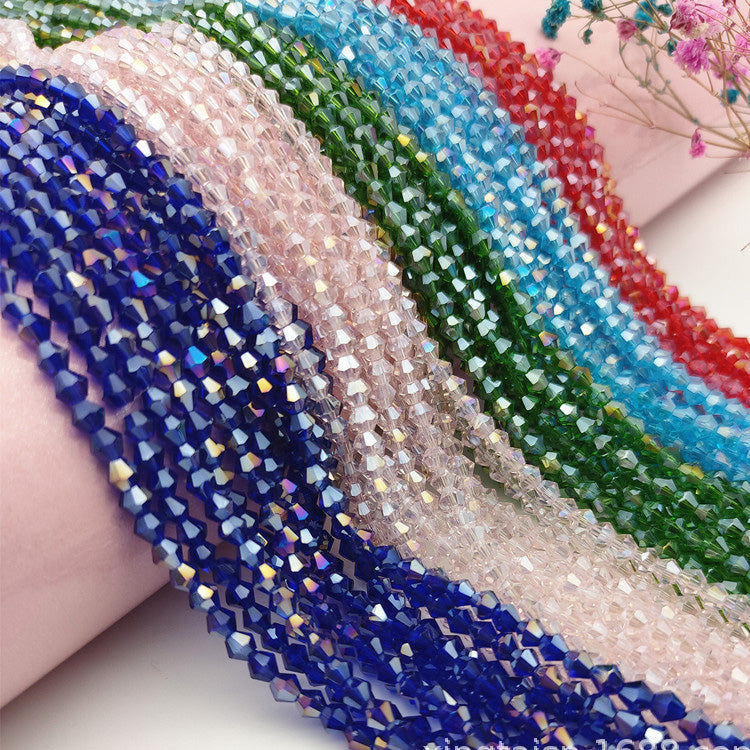 10 Strands 2/3/4mm Bicone Crystal Beads
