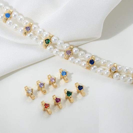 Double Hole Spacer with Zircon