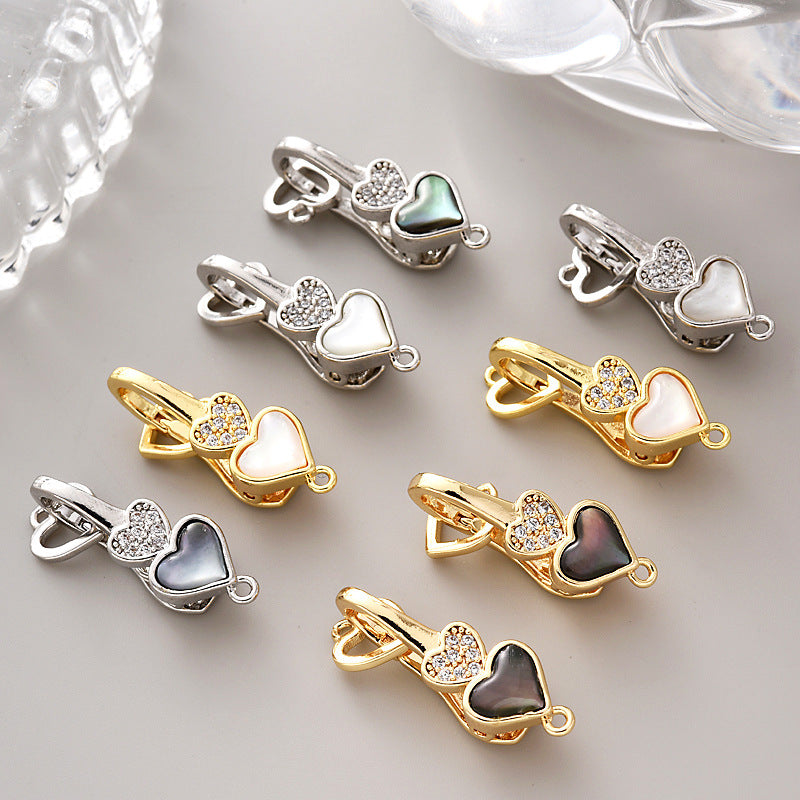 Heart Shell Clasp Set