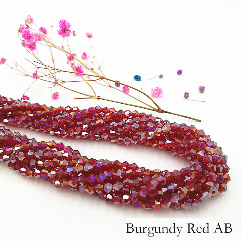 10 Strands 2/3/4mm Bicone Crystal Beads